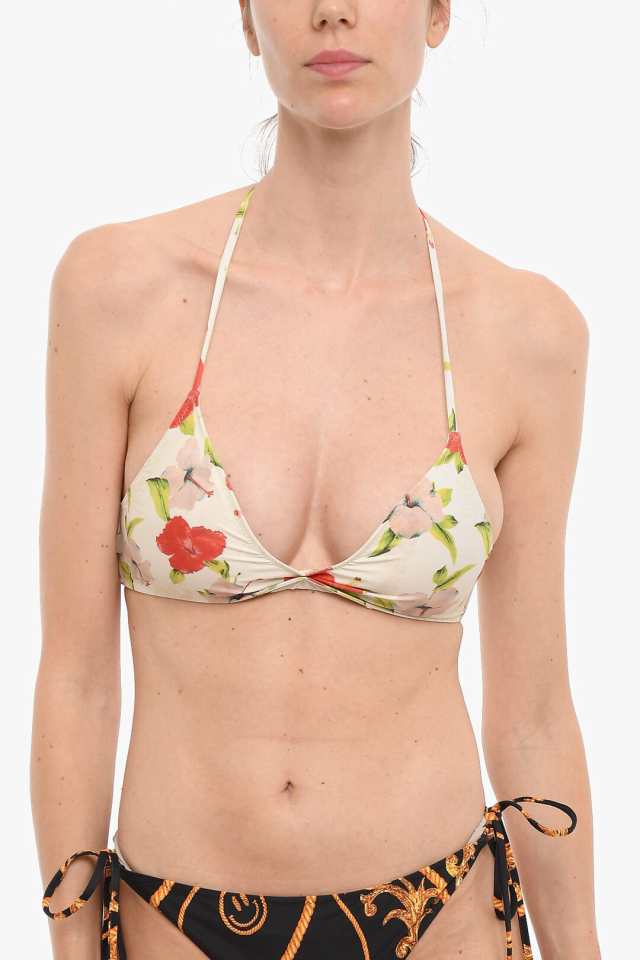 GANNI ガニー スイムウェア A4076 5792 263 レディース FLORAL-PRINTED TRIANGLE BIKINI TOP  【関税・送料無料】【ラッピング無料】 dk｜au PAY マーケット