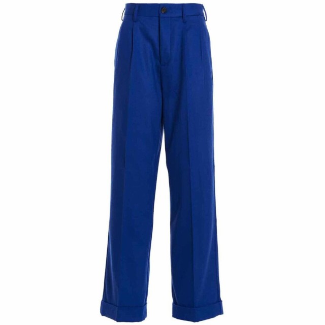 MARNI マルニ Blue Pin tuck trousers パンツ レディース 秋冬2022