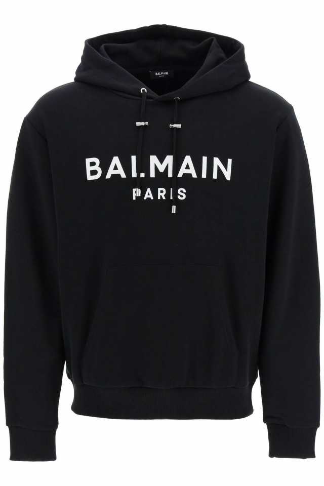 バルマン　BALMAIN　カンガルーポケットゴールドロゴパーカー　フーディ