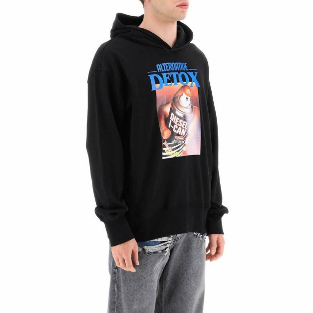 DIESEL ディーゼル ブラック Nero Diesel alternative detox hoodie