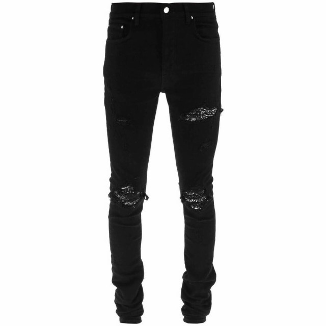 AMIRI アミリ Nero Amiri mx1 bandana jeans in black デニム メンズ