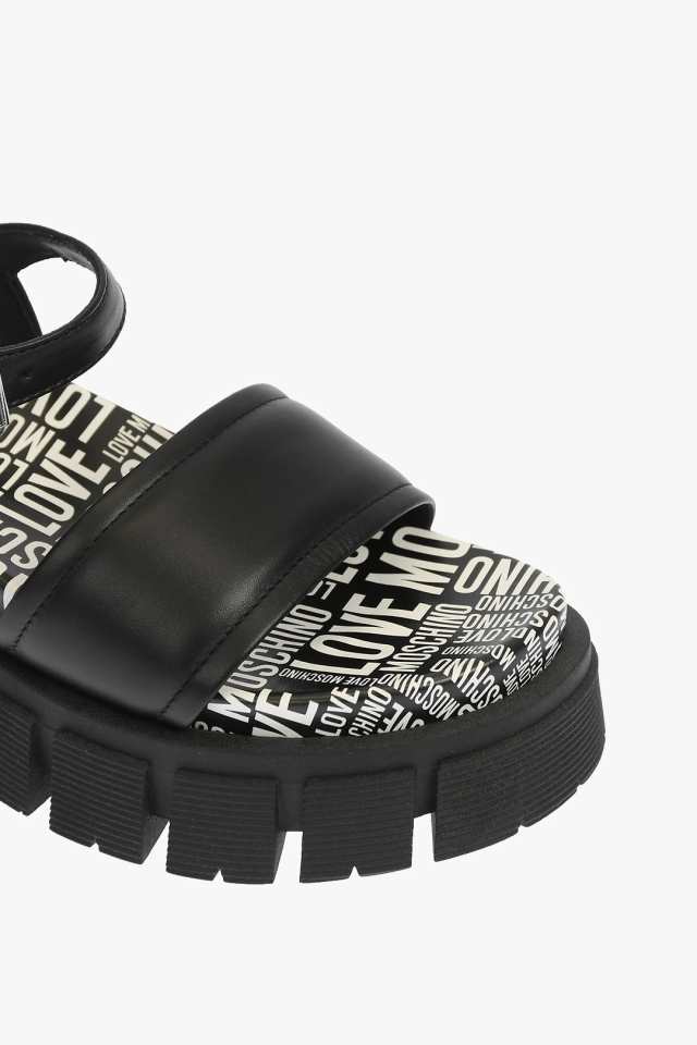 MOSCHINO モスキーノ Black フラットシューズ JA16327G0EIAL000