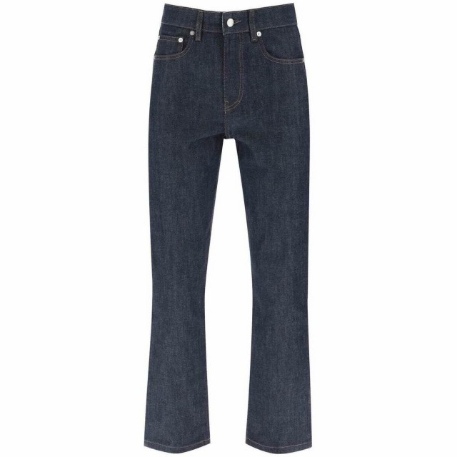 MAISON KITSUNE メゾン キツネ ブルー Blu Maison kitsune cropped straight jeans デニム  レディース 春夏2023 JW01163WW5020 【関税・｜au PAY マーケット