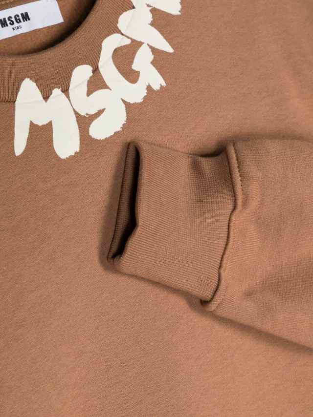 MSGM エムエスジーエム ブラウン Brown スウェット ボーイズ 秋冬2023