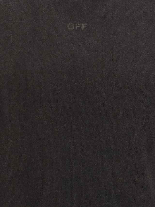 OFF WHITE オフホワイト ブラック Black Tシャツ メンズ 秋冬2023