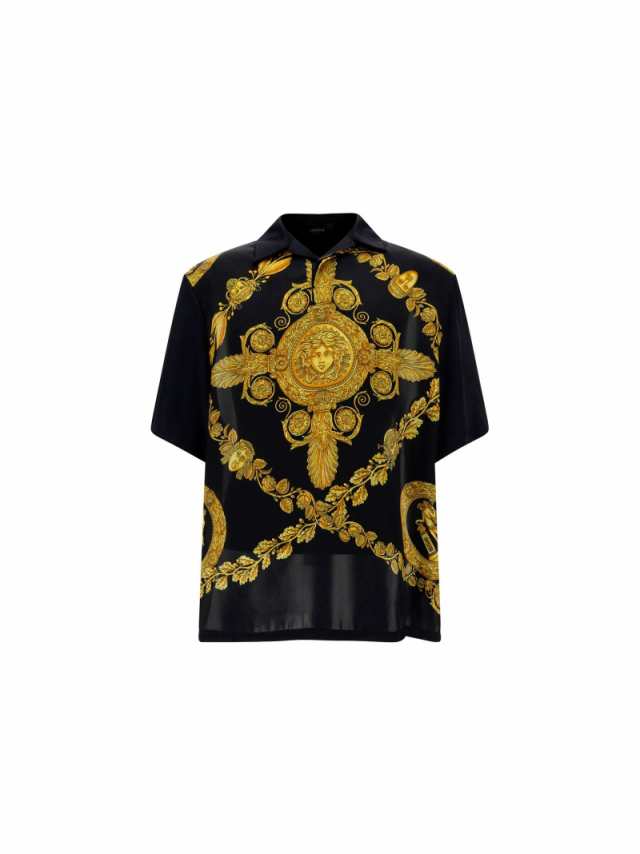 VERSACE ヴェルサーチ Nero e Oro シャツ メンズ 春夏2023 1009049 1A06451 5B000  【関税・送料無料】【ラッピング無料】 ia｜au PAY マーケット