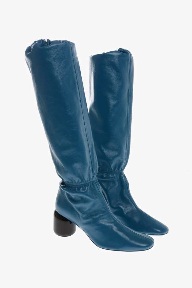 JIL SANDER ジルサンダー Blue ブーツ J15WW0004P4835 445 レディース CALFSKIN NIKKI BOOTS  WITH BLOCK HEEL 6CM 【関税・送料無料】【｜au PAY マーケット