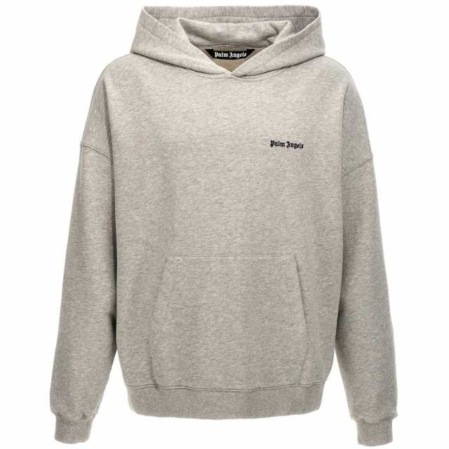 PALM ANGELS パーム エンジェルス グレー Gray Logo embroidery hoodie