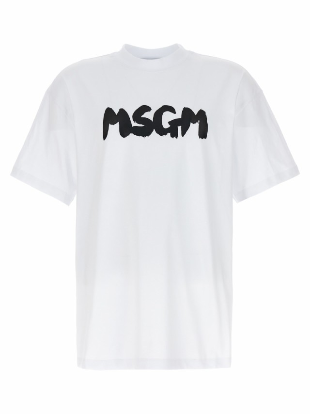 MSGM エムエスジーエム ホワイト Bianco Tシャツ メンズ 秋冬2023