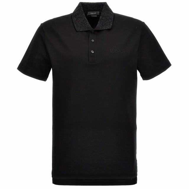 VERSACE ヴェルサーチ Black Logo sequin polo shirt トップス メンズ 秋冬2023  10106121A076481B000 【関税・送料無料】【ラッピング無｜au PAY マーケット