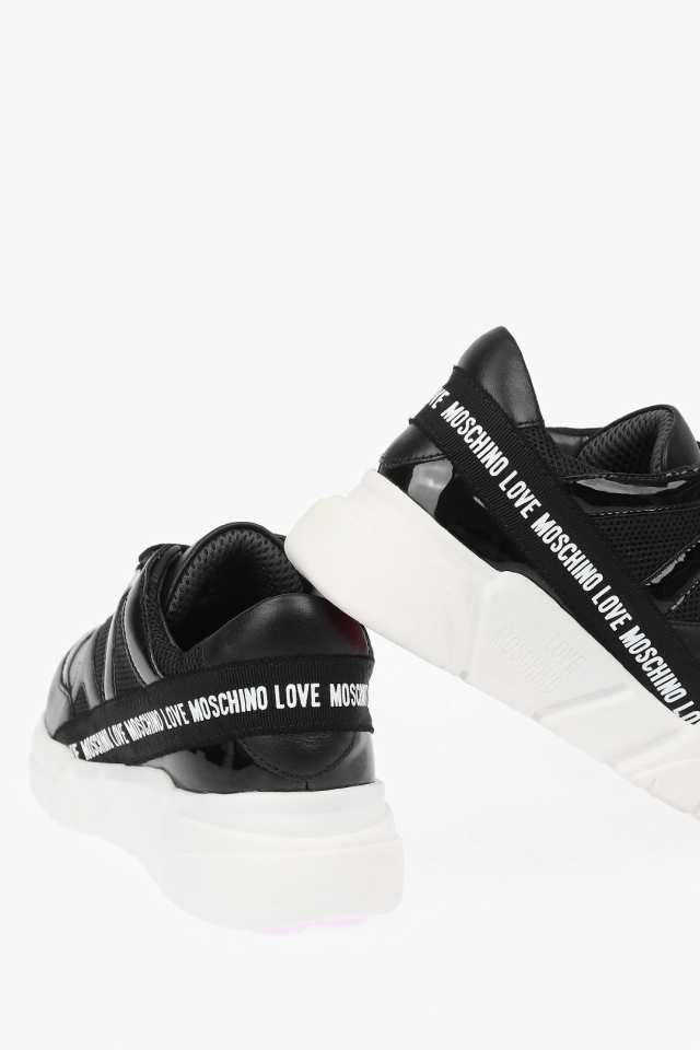 MOSCHINO モスキーノ Black スニーカー JA15323G1CIU200A レディース LOVE LEATHER SNEAKERS  RUNNING35 WITH LOGO 【関税・送料無料】【｜au PAY マーケット