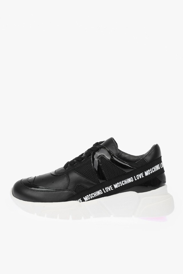 MOSCHINO モスキーノ Black スニーカー JA15323G1CIU200A レディース LOVE LEATHER SNEAKERS  RUNNING35 WITH LOGO 【関税・送料無料】【｜au PAY マーケット