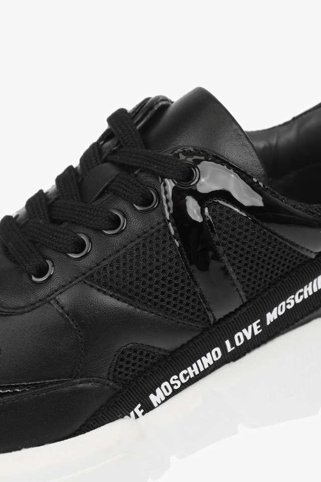 MOSCHINO モスキーノ Black スニーカー JA15323G1CIU200A レディース LOVE LEATHER SNEAKERS  RUNNING35 WITH LOGO 【関税・送料無料】【｜au PAY マーケット