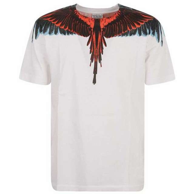 MARCELO BURLON マルセロ バーロン White/Red Tシャツ メンズ 春夏2023