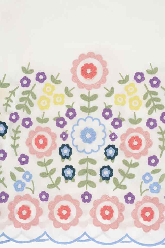 STELLA MCCARTNEY ステラマッカートニー コート 8Q1BR1 Z0194 100 ガールズ FLORAL-EMBROIDERED  TEE DRESS 【関税・送料無料】【ラッピン｜au PAY マーケット