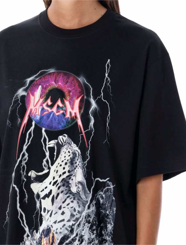 MSGM エムエスジーエム ブラック BLACK Tシャツ レディース 秋冬2023