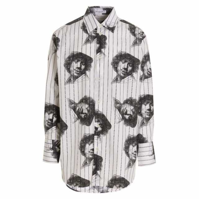 J.W. ANDERSON ジェイ ダブリュー アンダーソン ホワイト White/Black シャツ メンズ 春夏2023 SH0227PG1154903 【関税・送料無料】【ラ|au PAY マーケット