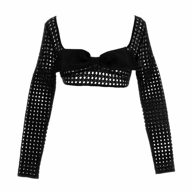 GIAMBATTISTA VALLI ジャンバティスタ ヴァリ Black Cropped macrame