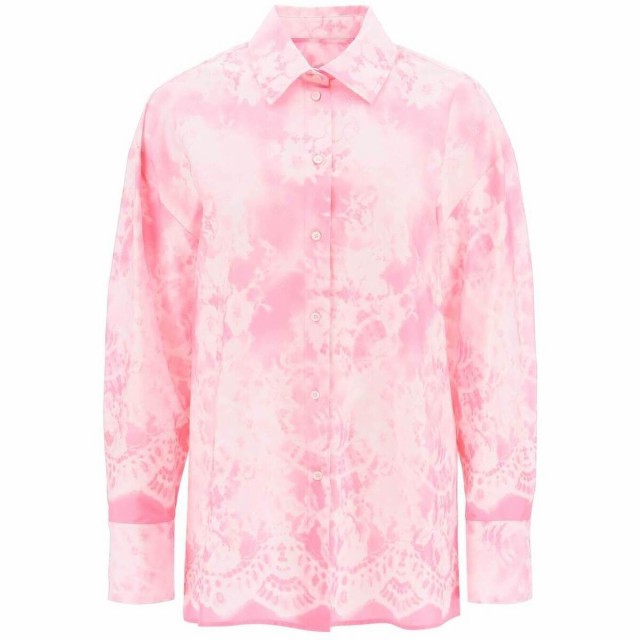 MSGM エムエスジーエム Rosa Msgm oversized shirt with all-over