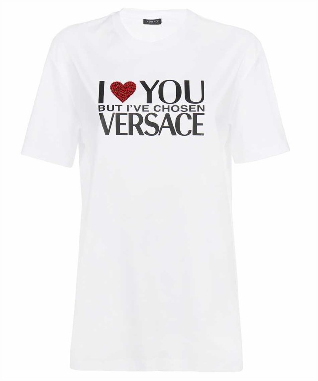 VERSACE ヴェルサーチ ホワイト White Tシャツ レディース 秋冬2022