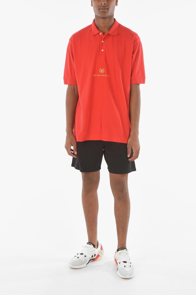 BEL AIR ATHLETICS ベルエアーアスレチックス Red トップス 31BELM702 216754 18 メンズ 3 BUTTONS  ACADEMY CREST POLO SHIRT WITH EMBRO｜au PAY マーケット