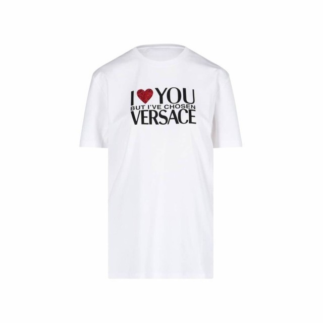 VERSACE ヴェルサーチ ホワイト White Tシャツ レディース 秋冬2022