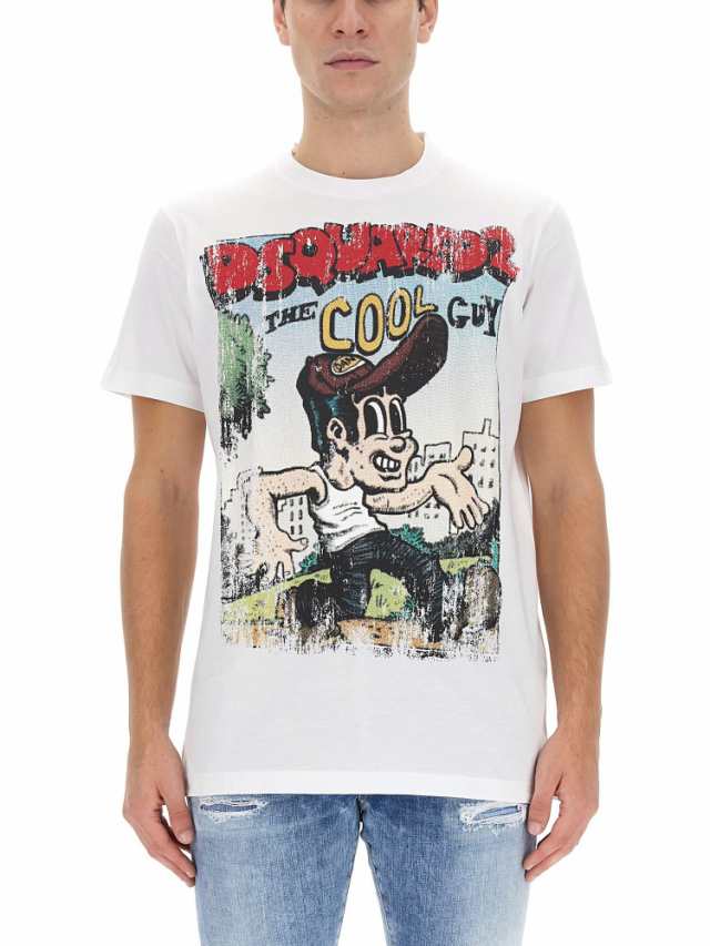 DSQUARED2 ディースクエアード ホワイト BIANCO Tシャツ メンズ 秋冬2023 S71GD1302_S23009100  【関税・送料無料】【ラッピング無料】 ia｜au PAY マーケット