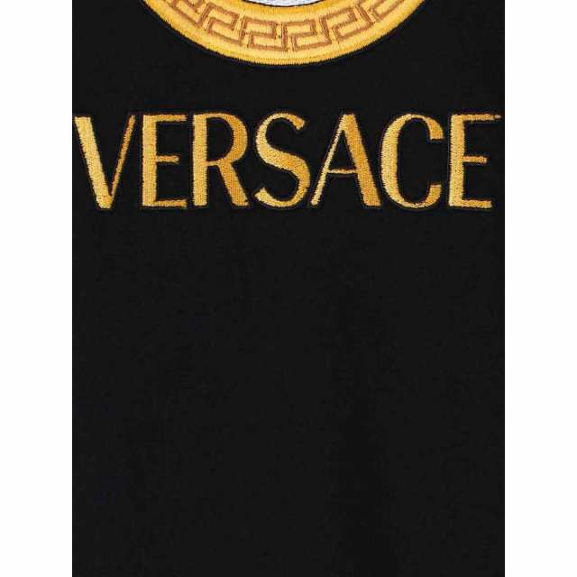 VERSACE ヴェルサーチ Black Tシャツ メンズ 春夏2023 1008469 1A06059