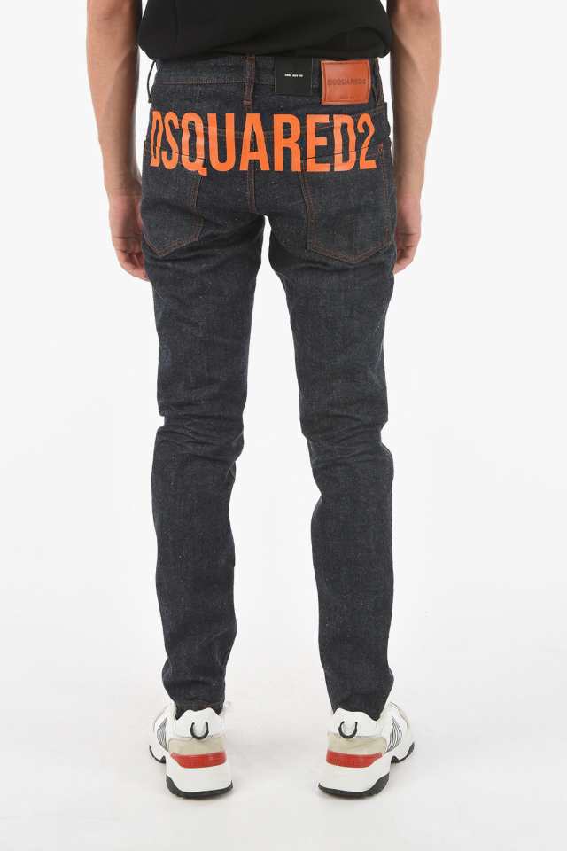 DSQUARED2 ディースクエアード Blue デニム S74LB0948 S30485 470 メンズ 17CM 5 POCKETS COOL  GUY FIT JEANS WITH LOGO-PRINT 【関税・｜au PAY マーケット