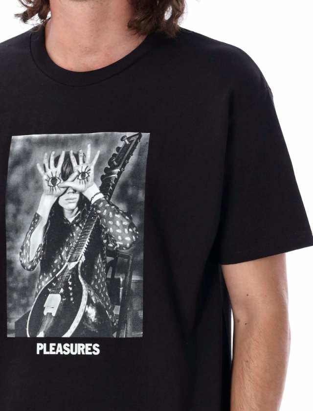 PLEASURES プレジャーズ ブラック BLACK Tシャツ メンズ 秋冬2023