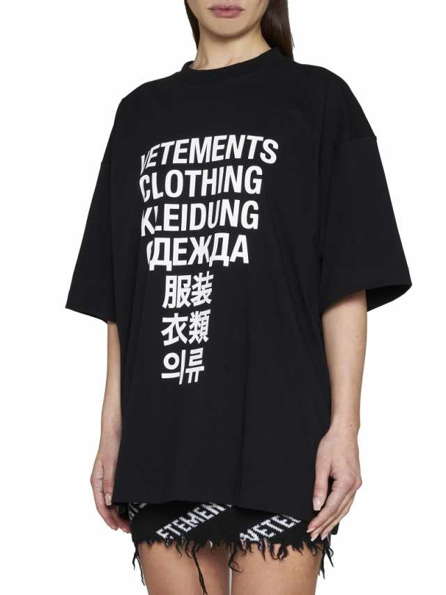 VETEMENTS ヴェトモン ブラック Nero Tシャツ メンズ 春夏2023 UE63TR101B BLACK/WHITE  【関税・送料無料】【ラッピング無料】 ia｜au PAY マーケット