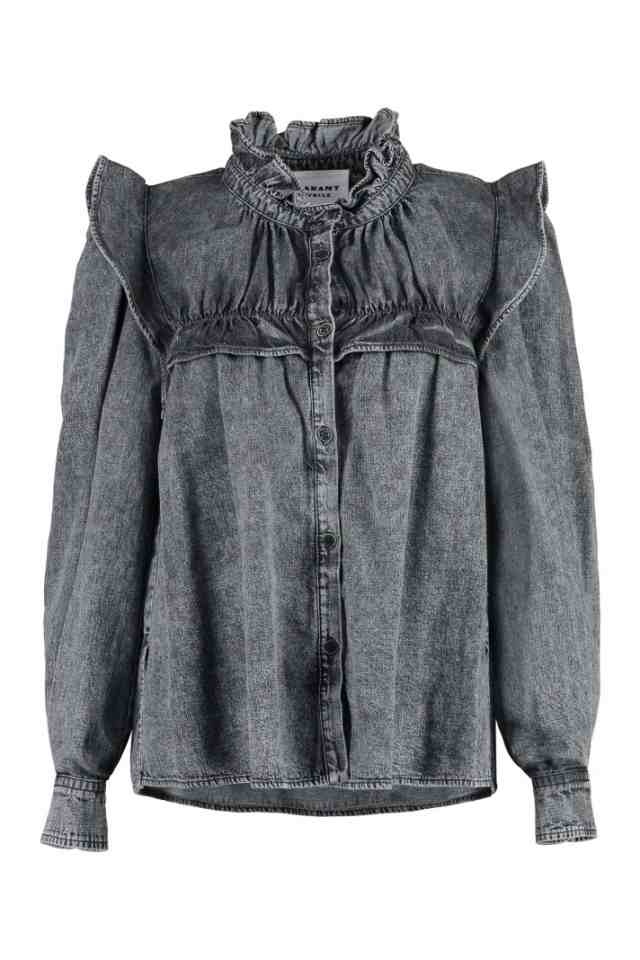 ISABEL MARANT ETOILE イザベル マラン エトワール グレー grey シャツ レディース 秋冬2023  23ACH0005FBA3H05E_02DG 【関税・送料無料】｜au PAY マーケット