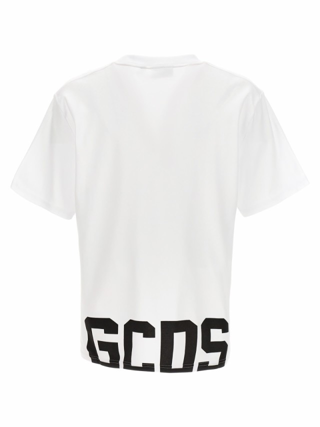 GCDS ジーシーディーエス ホワイト White Tシャツ メンズ 秋冬2023