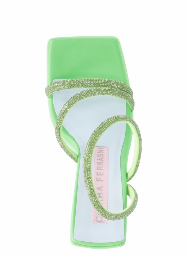 CHIARA FERRAGNI キアラ フェラーニ グリーン Green サンダル レディース 春夏2023 CF3136 027  【関税・送料無料】【ラッピング無料】 ia｜au PAY マーケット