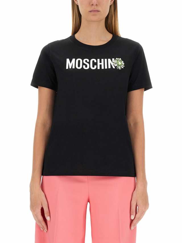 MOSCHINO モスキーノ ブラック Black Tシャツ レディース 秋冬2023 J0705 5441 1555  【関税・送料無料】【ラッピング無料】 ia｜au PAY マーケット