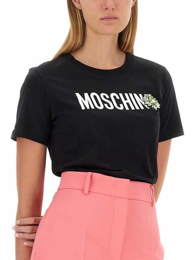 MOSCHINO モスキーノ ブラック Black Tシャツ レディース 秋冬2023 J0705 5441 1555  【関税・送料無料】【ラッピング無料】 ia｜au PAY マーケット