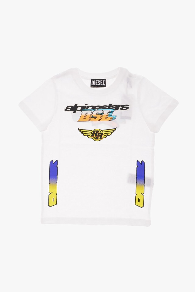 DIESEL ディーゼル White Tシャツ J00479 00YI9 K100 ボーイズ PRINTED