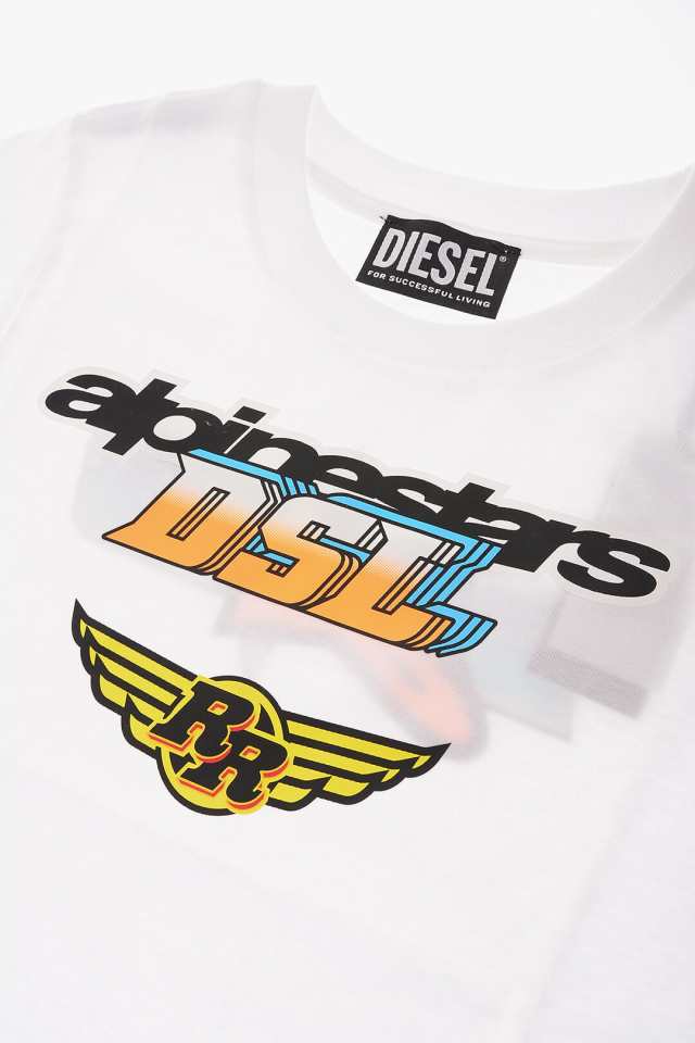 DIESEL ディーゼル White Tシャツ J00479 00YI9 K100 ボーイズ PRINTED