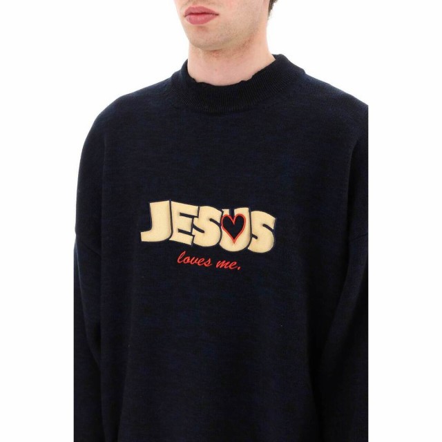 VETEMENTS ヴェトモン Blu Vetements jesus loves you oversized pullover トレーナー メンズ  春夏2023 UE63KN200N 【関税・送料無料】【｜au PAY マーケット