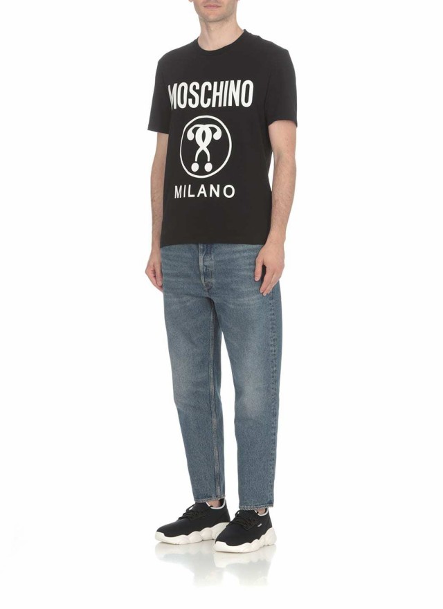 MOSCHINO モスキーノ ブラック Black Tシャツ メンズ 秋冬2023