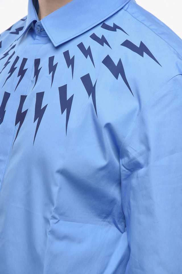 NEIL BARRETT ニール バレット Light Blue シャツ PBCM095S T005S 3481