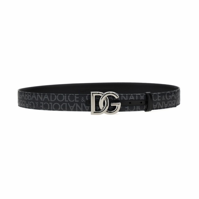 DOLCE＆GABBANA ドルチェ＆ガッバーナ Black DG belt ベルト メンズ