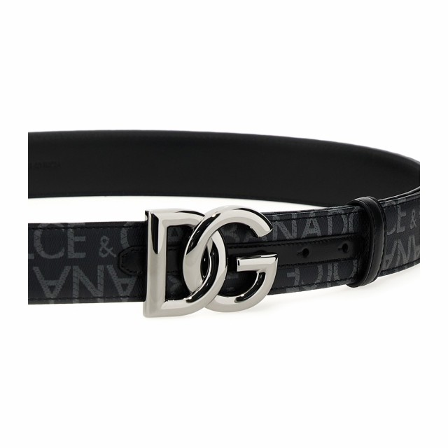 DOLCE＆GABBANA ドルチェ＆ガッバーナ Black DG belt ベルト メンズ