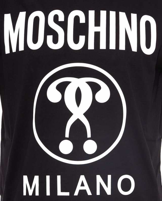 MOSCHINO モスキーノ ブラック Black Tシャツ メンズ 秋冬2023 0703