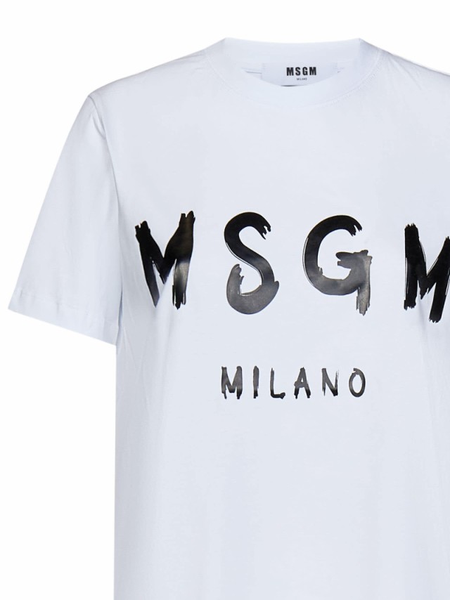 MSGM エムエスジーエム ホワイト White Tシャツ レディース 秋冬2023 2000MDM510200002 01  【関税・送料無料】【ラッピング無料】 ia｜au PAY マーケット