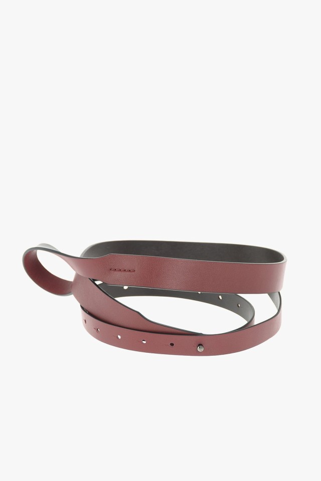 GIULIA MARESCA ジュリアマレスカ ベルト IRISBICOLORE/BURGUNDYCACAO レディース 30MM  REVERSIBLE IRIS LEATHER BELT 【関税・送料無料｜au PAY マーケット