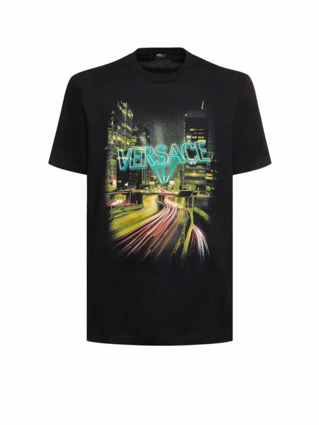 VERSACE ヴェルサーチ ブラック Nero Tシャツ メンズ 秋冬2023 1012551 1A089922B510  【関税・送料無料】【ラッピング無料】 ia｜au PAY マーケット