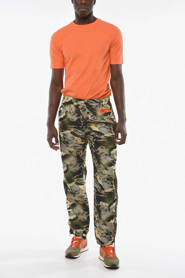 HERON PRESTON ヘロン プレストン Multicolor パンツ HMCJ005S22 FAB001 5901 メンズ CTNMB  CAMOUFLAGE-PATTERNED JOGGERS WITH DRAWSTRI｜au PAY マーケット