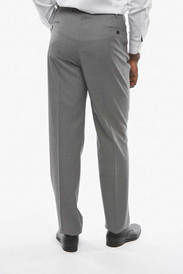 CORNELIANI コルネリアーニ パンツ 835264 7287405 017 メンズ VIRGIN WOOL ACADEMY TROUSERS  WITH HOPSACK PATTERN 【関税・送料無料】｜au PAY マーケット