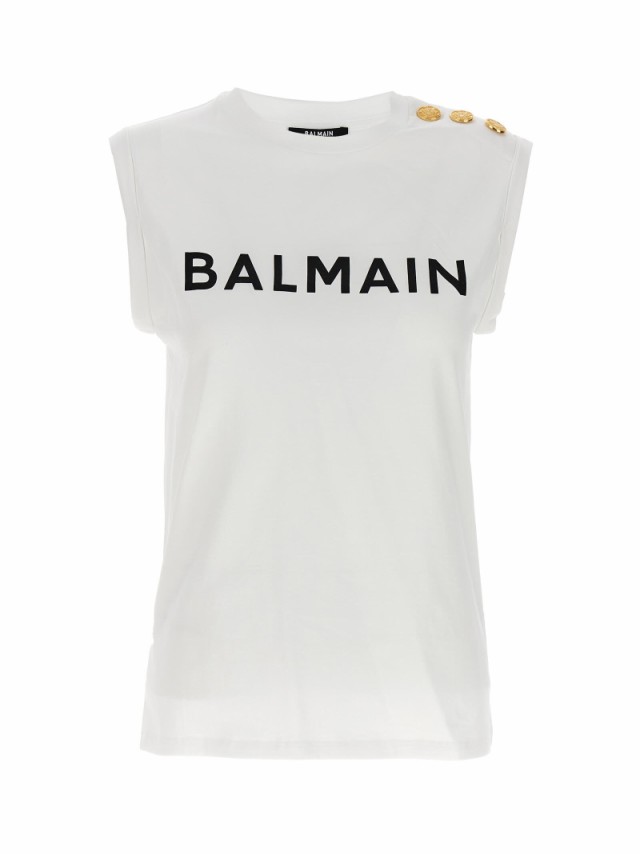 BALMAIN バルマン ホワイト White/Black トップス レディース 春夏2023 AF1ED000BB02GAB  【関税・送料無料】【ラッピング無料】 ia｜au PAY マーケット